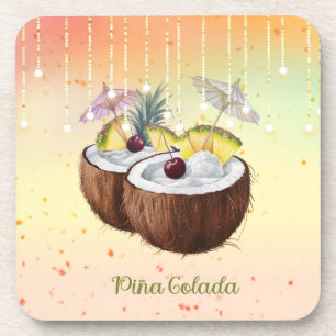 Posavasos Monasterio con diseño de la pina de coco colada