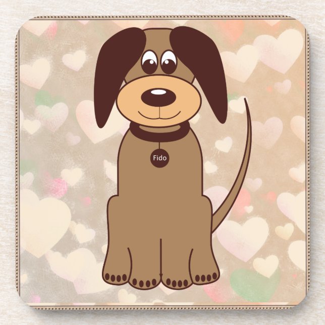 Posavasos Monasterio de Bebidas de Perro Marrón (Frente)