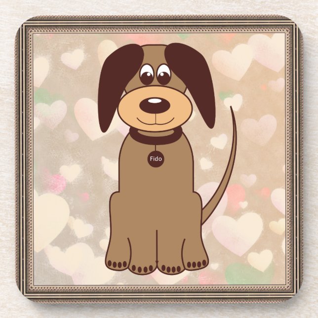 Posavasos Monasterio de Bebidas de Perro Marrón (Frente)