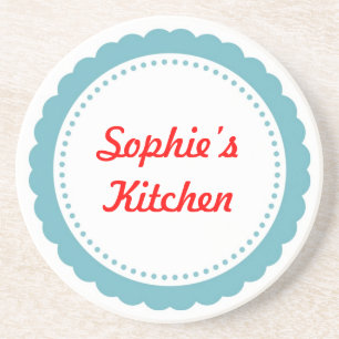 Posavasos Monasterio de cocina personalizado de vieira azul