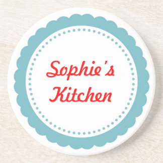 Posavasos Monasterio de cocina personalizado de vieira azul