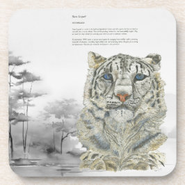 Posavasos Monasterio de Leopardo de Nieve Pintada a Mano en 
