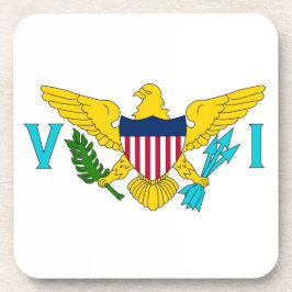 Posavasos Monasterio de plástico duro con bandera de las Isl