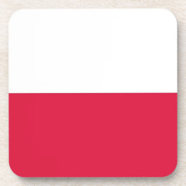 Posavasos Monasterio de plástico duro con bandera de Polonia