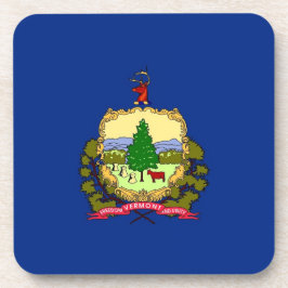 Posavasos Monasterio de plástico duro con bandera de Vermont