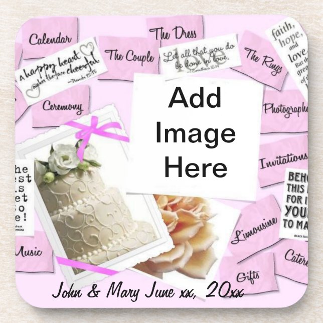 Posavasos Monasterio de tarta boda (Frente)