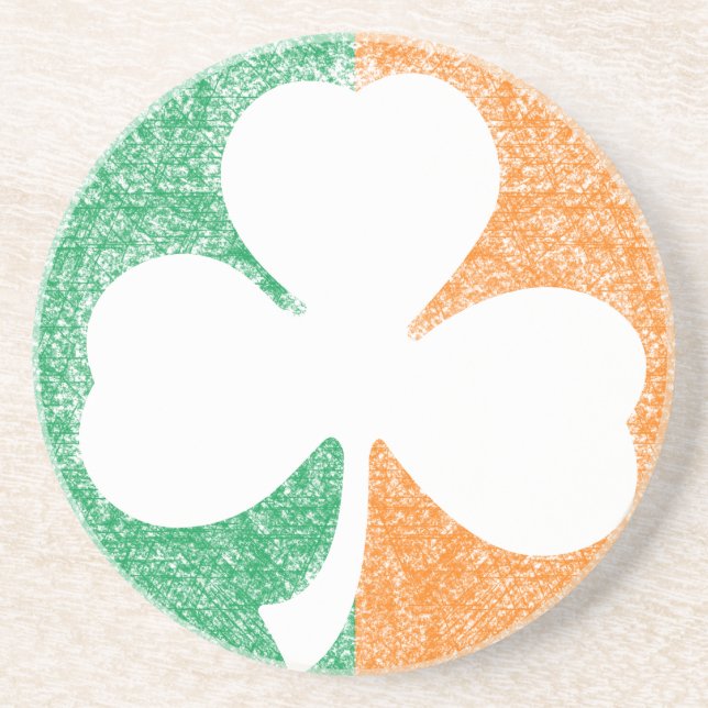 Posavasos Monasterio personalizado de Shamrock de Irlanda (Frente)