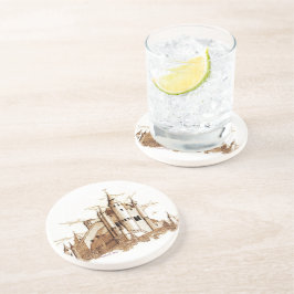 Posavasos Monastre - Alcázar - castillo (sepia)