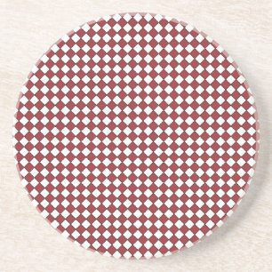 Posavasos Monastre de Gingham roja, negra y blanca