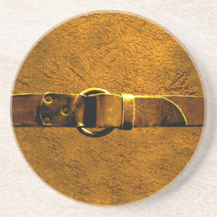Posavasos Monastre de piedra arenisca de color dorado con cu