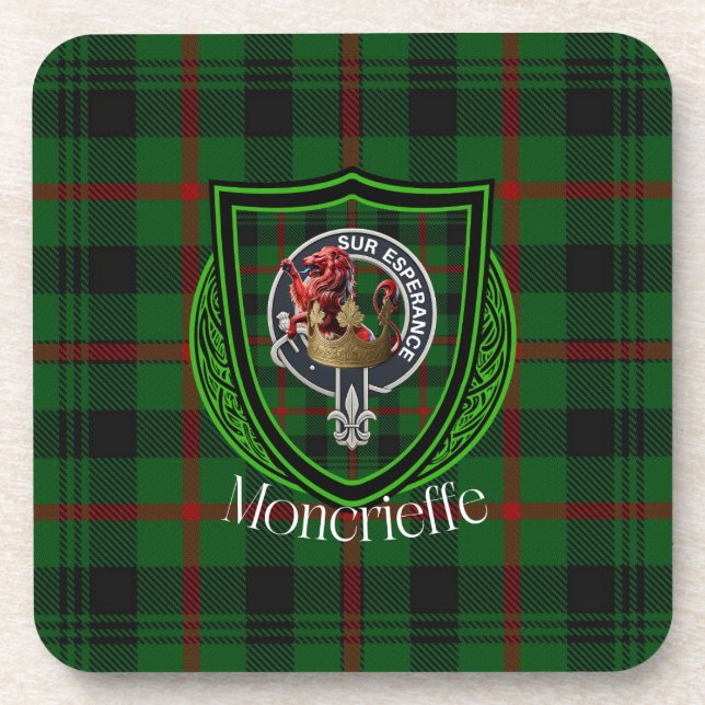 Posavasos Moncrieffe Scottish Clan Tartan & Crest (Frente)