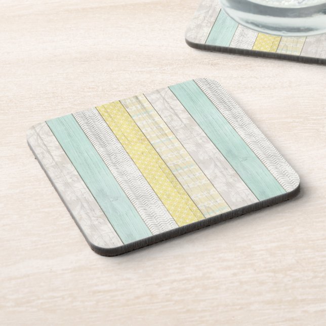 Posavasos Moneda rústica y cochera moderna geométrica de Boh (Lado Izquierdo)