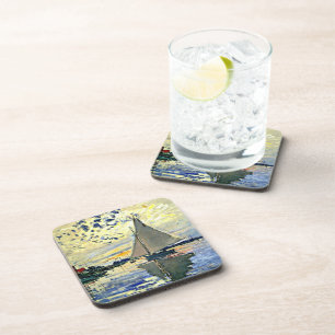 Posavasos Monet - Barco de vela en le Petit Gennevilliers