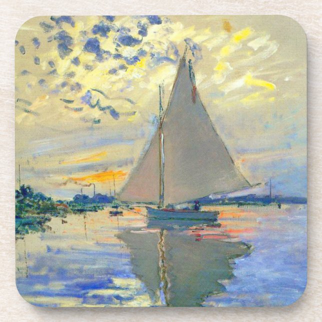 Posavasos Monet Sailboat en Le Petit-Gennevilliers (Frente)