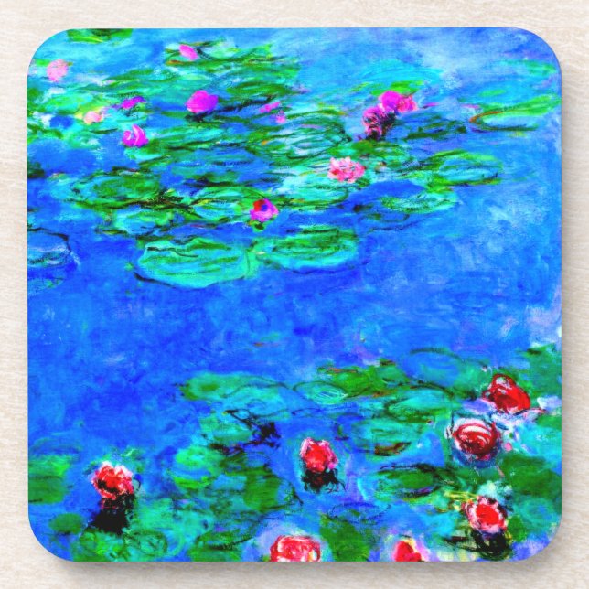 Posavasos Monet: Water Lilies Red arte (Frente)