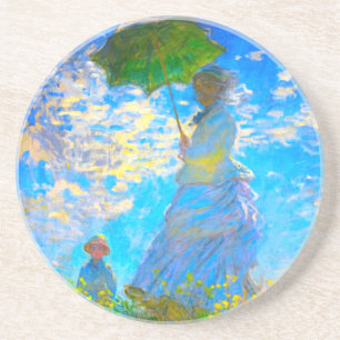 Posavasos Monet Woman with a Parasol