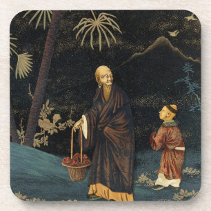 Posavasos Monje y Niño Japonés Antiguo G.A. Audsley