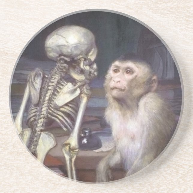 Posavasos Mono antes del esqueleto (Frente)