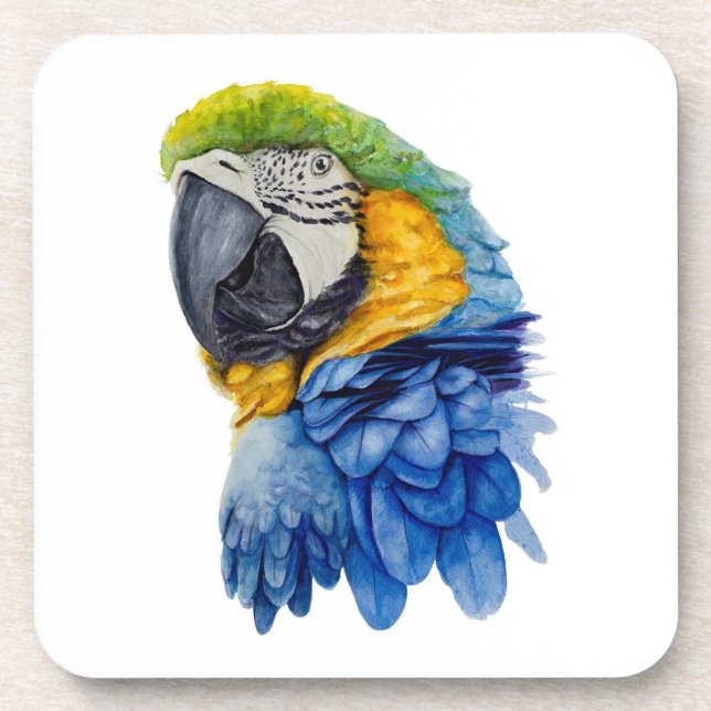 Posavasos Mono de loro azul (Frente)