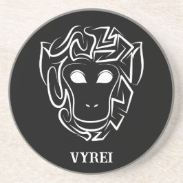 Posavasos Mono tribal blanco y negro