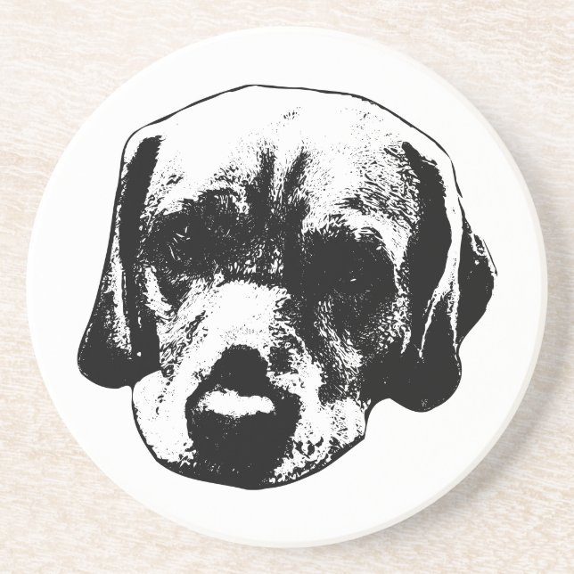 Posavasos Monocromo Labrador (Frente)