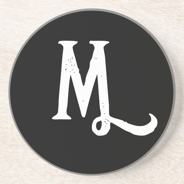 POSAVASOS MONOGRAM STYLIST SCRIPT SANDSTONE COASTER (Frente)