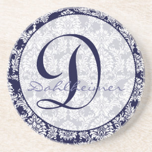 Posavasos Monograma Boda de la Marina Damask