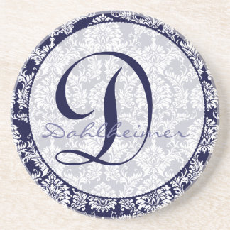 Posavasos Monograma Boda de la Marina Damask