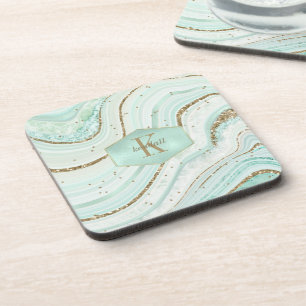 Posavasos Monograma de Ágata Abstracta Casa de Moneda ID827