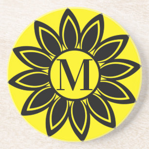 Posavasos Monograma de girasol