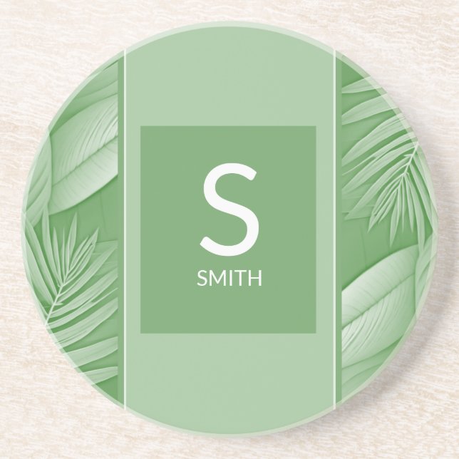 Posavasos Monograma de la pareja del boda (Frente)