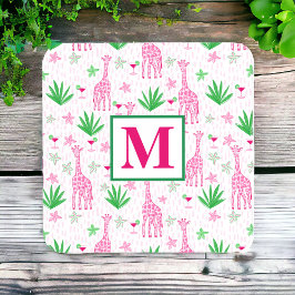 Posavasos Monograma de las jirafas de los cosmopolitas