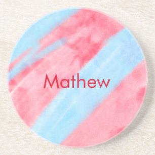 Posavasos monograma de letra inicial simple agrega tu nombre