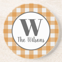 Monograma de naranja blanco con guarnición de búfa