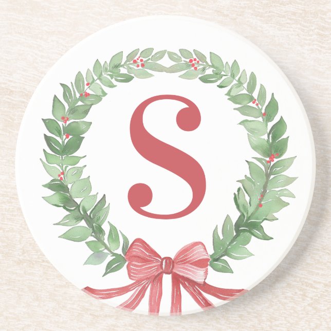 Posavasos Monograma de Navidades de la Generación de Niveles (Frente)