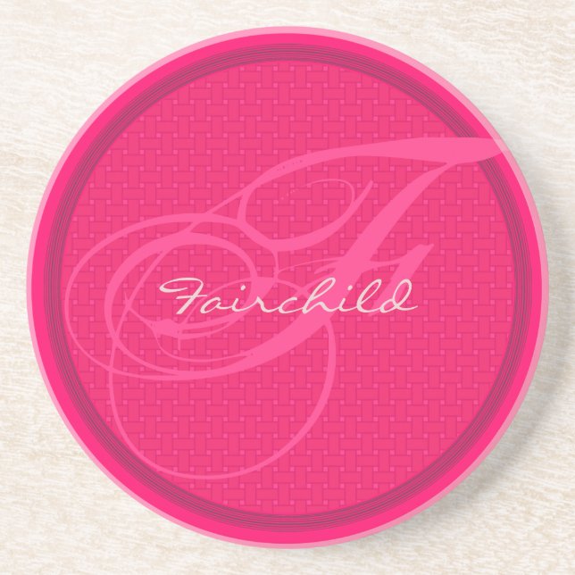 Posavasos Monograma de onograma de cueva de cueva de Boda An (Frente)