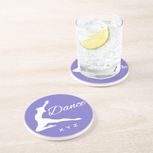Posavasos Monograma de personalizado de danza y montaña rusa