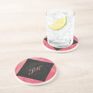 Posavasos Monograma de Salmon Swirl