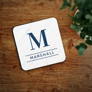 Posavasos Monograma familiar personalizado clásico de la ma