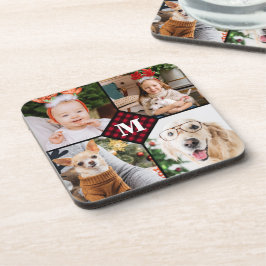 Posavasos Monograma fotográfico personalizado 4 con relleno