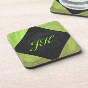 Posavasos Monograma Kiwi Bash Green y Black