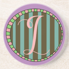 Posavasos Monograma L Sandstone Coaster
