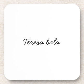 Posavasos Monograma Moderno Minimalista Elegante Letra Blanc