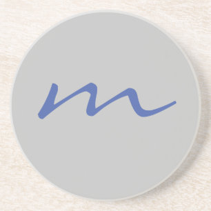 Posavasos Monograma moderno profesional gris