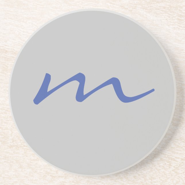 Posavasos Monograma moderno profesional gris (Frente)
