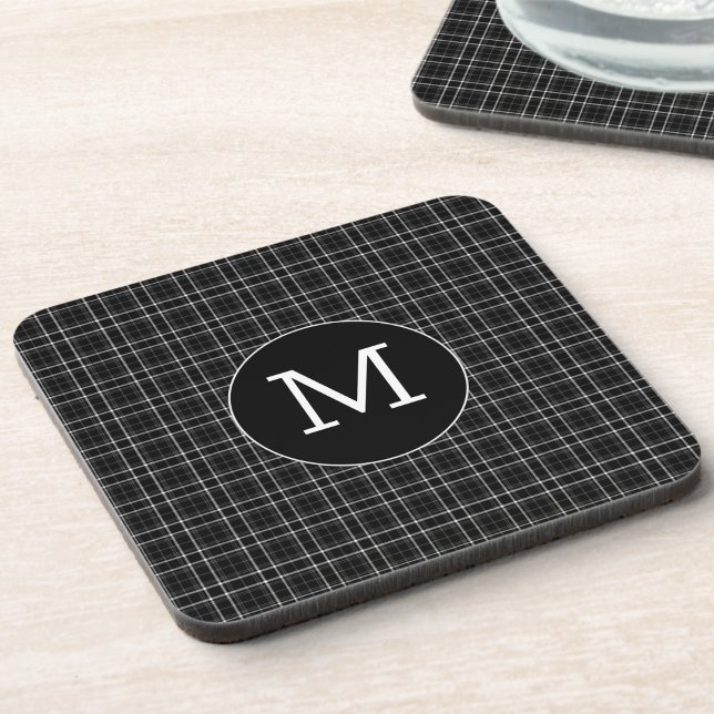 Posavasos Monograma negro y blanco (Subido por el creador)