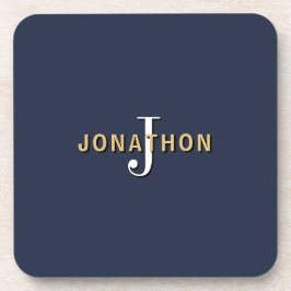 Posavasos Monograma Nombre inicial Marina Blanca de Oro Masc