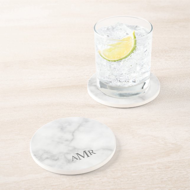 Posavasos Monograma Personalizado Clásico (Lado)