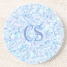 Posavasos Monograma personalizado Flor de Lila Forma Orgánic