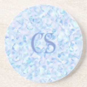 Posavasos Monograma personalizado Flor de Lila Forma Orgánic